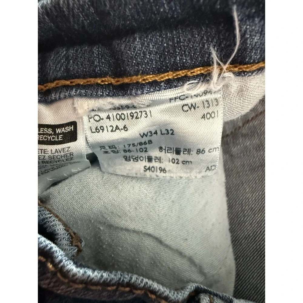Levis 559 Jeans Mens 34x32 Blue Denim Relaxed Straight Fit